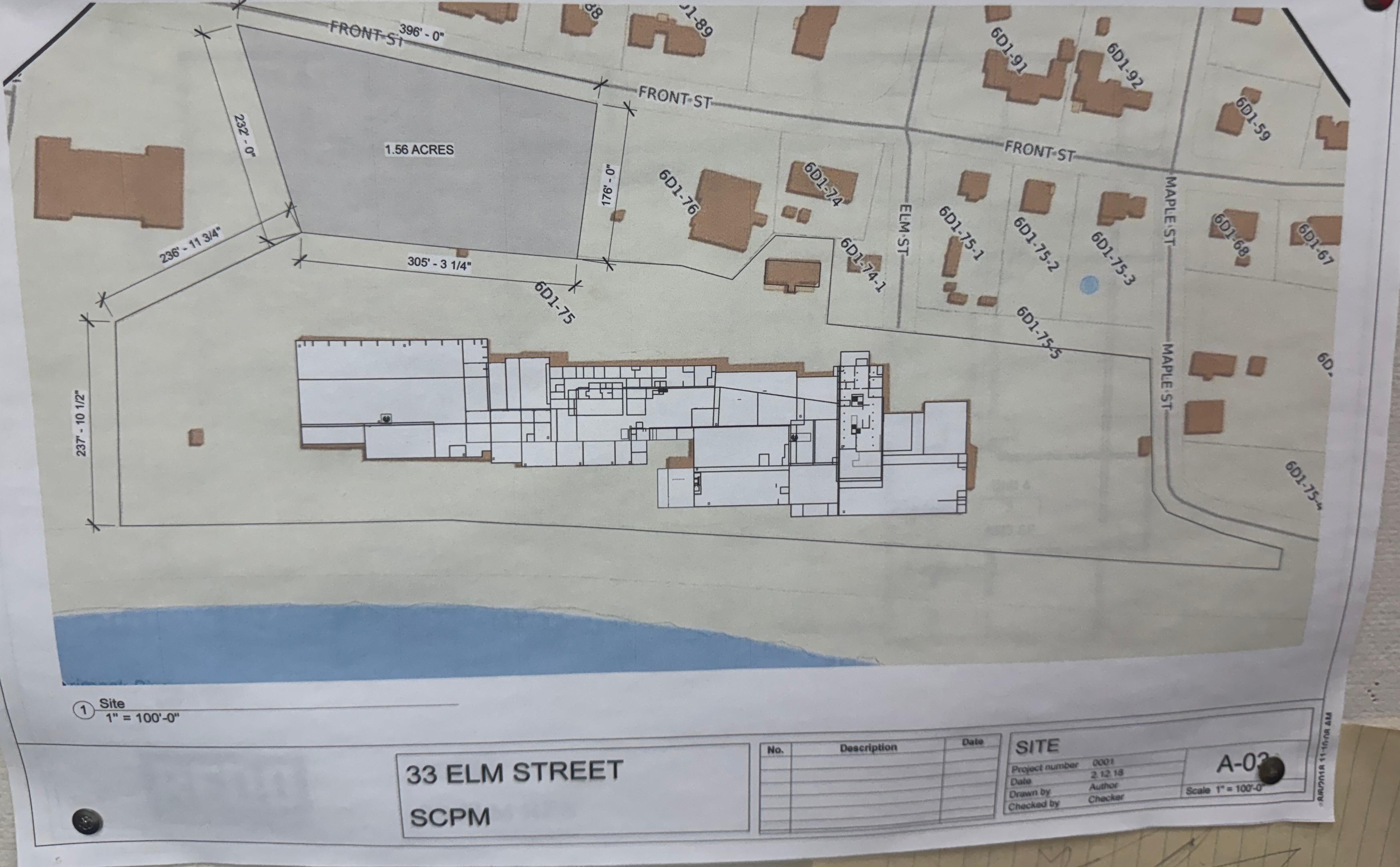 South Central Property Management warehouse floor plan 1 showing dock doors, drive-in bays, office space, and warehouse floor